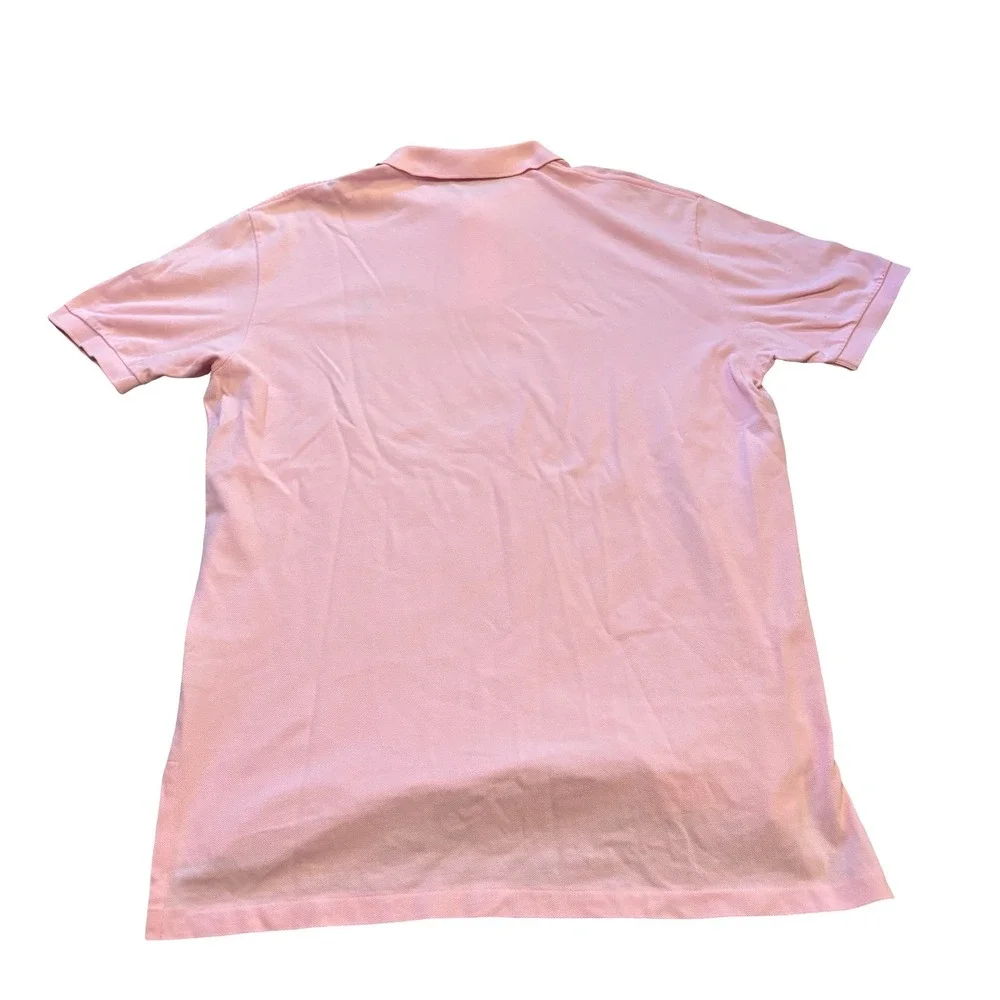 Polo Ralph Lauren Mens XL Pink Athletic Canoeing Graphic Paint Splatter Polo
